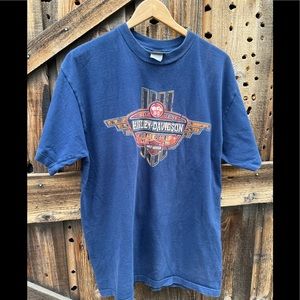 Harley-Davidson Mens T-Shirt Blue Short Sleeve Sz: XL  Las Vegas, Nevada